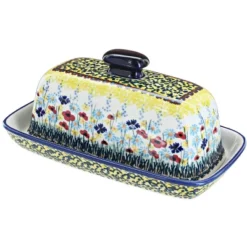 Blue Rose Polish Pottery M074 Manufaktura Butter DIsh -Target KitchenAid GUEST 738bb298 7e22 49c9 8c88 b248103d760a