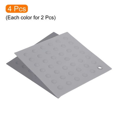 Unique Bargains Heat Resistant Silicone Trivets Pads For Kitchen 4 Pcs 4 Unique Bargains Heat Resistant Silicone Trivets Pads For Kitchen 4 Pcs - Image 2
