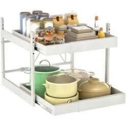 2 Pack Pull Out Cabinet Organizer, Expandable Pull Out Drawers For Cabinets, Carbon Steel Under Sink Organizer For Kitchen Pantry Bathroom, White 13 2 Pack Pull Out Cabinet Organizer, Expandable Pull Out Drawers For Cabinets, Carbon Steel Under Sink Organizer For Kitchen Pantry Bathroom, White -Target KitchenAid GUEST 74262962 d1ce 4e46 b6d4 9dbd64765625