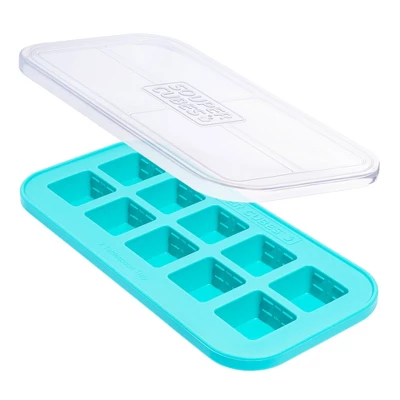 Souper Cubes 10oz Food Freezing Tray With Lid Aqua Blue: Silicone Storage, Stackable, Dishwasher & Oven Safe 5 Souper Cubes 10oz Food Freezing Tray With Lid Aqua Blue: Silicone Storage, Stackable, Dishwasher & Oven Safe - Image 3