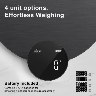 Ultrean 1g/0.1oz Precision Food Scale, HD LED Display Digital Kitchen Scale, Stainless Steel, 11lb Capacity For Cooking Baking 5 Ultrean 1g/0.1oz Precision Food Scale, HD LED Display Digital Kitchen Scale, Stainless Steel, 11lb Capacity For Cooking Baking - Image 3