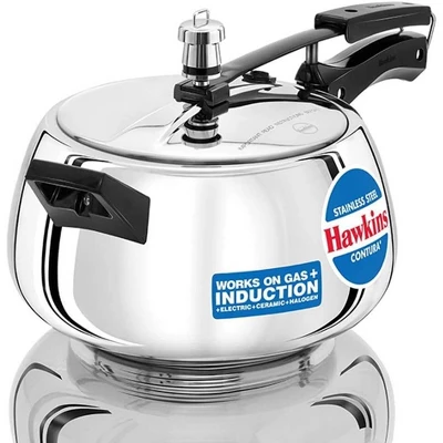 Hawkins 5L Stainless Steel Contura Induction Compatible Pressure Cooker: Cool Touch Handle, Hand Wash, Stovetop Use 9 Hawkins 5L Stainless Steel Contura Induction Compatible Pressure Cooker: Cool Touch Handle, Hand Wash, Stovetop Use - Image 7