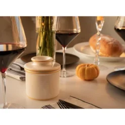 Butter Bell® Crock – Le Bistro White With Gold Trim Ceramic Butter Keeper, Elegant French Café-Style Butter Dish For Fresh, Spreadable Butter -Target KitchenAid GUEST 75fedf44 c2a8 49ca 9ec7 62e0d559af47