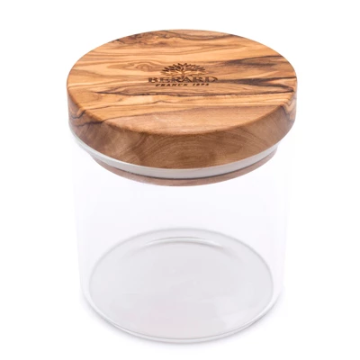 Berard Glass Storage Jar With Olive Wood Lid, 13.5-ounce 6 Berard Glass Storage Jar With Olive Wood Lid, 13.5-ounce - Image 4