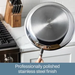 All-Clad D3 Stainless Steel Frying Pan With Lid, Tri-Ply Bonded, 12-Inch -Target KitchenAid GUEST 765c8960 d69e 46b4 a91b 7513418e7060