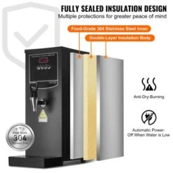 VEVOR Commercial Water Boiler, Electric Hot Water Dispenser With 316 Stainless Steel Heating Tube, 1500W Fast Heating 50L Per Hour Hot Water Boiler -Target KitchenAid GUEST 7673325d 50a8 40f6 8f14 97e75d52960d