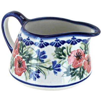 Blue Rose Polish Pottery 50A WR Unikat Gravy Boat 3 Blue Rose Polish Pottery 50A WR Unikat Gravy Boat