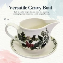 Portmeirion The Holly And The Ivy Gravy Boat & Stand - 33 Oz. Capacity, Elegant Earthenware Holiday Pitcher With Holly Décor, Dishwasher Safe -Target KitchenAid GUEST 7688b0fc e8dd 499a b7df 6ac9e422f548