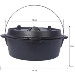 DSVIMOY Outdoor Dutch Ovens. 12 Quart Grill Cookware With Skillet Lid And Pot Rack For Camping Fireplace Cooking, Black, 15.3"*17"*7.8" 8 DSVIMOY Outdoor Dutch Ovens. 12 Quart Grill Cookware With Skillet Lid And Pot Rack For Camping Fireplace Cooking, Black, 15.3"*17"*7.8" -Target KitchenAid GUEST 77bdd117 65f3 4500 bf21 2f3c8aded019