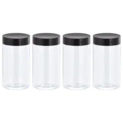 Unique Bargains Round Clear Plastic Empty Jars With Black Screw Top Lids For Storage 4 Pcs 13 Unique Bargains Round Clear Plastic Empty Jars With Black Screw Top Lids For Storage 4 Pcs -Target KitchenAid GUEST 785d911f 523d 4589 883e 661dac8b1b60