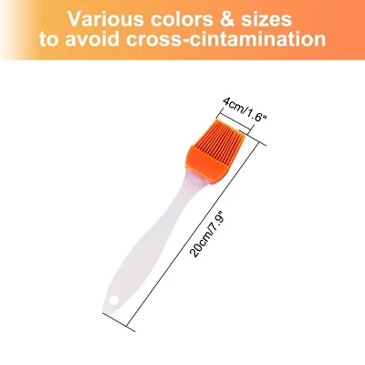 Unique Bargains Flexible Heat Resistant Non-stick Cooking Baking Tool Silicone Brush Orange 2 Pcs 3 Unique Bargains Flexible Heat Resistant Non-stick Cooking Baking Tool Silicone Brush Orange 2 Pcs