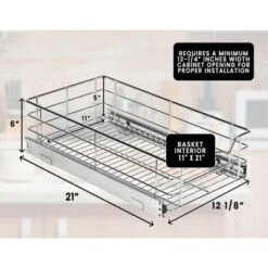 Hold N' Storage - Pull Out Pantry Cabinet Organizer With Anti Rust Chrome Finish, Heavy-Duty, Smooth Slide 16 Hold N' Storage - Pull Out Pantry Cabinet Organizer With Anti Rust Chrome Finish, Heavy-Duty, Smooth Slide -Target KitchenAid GUEST 78aebfb8 8a66 43e7 8cfb 6e11fec2b1b2