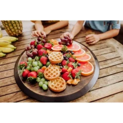 Picnic Time Lazy Susan Fire Acacia Wood Serving Tray: Round Brown Easy-To-Spin Design, 18" Diameter -Target KitchenAid GUEST 78b8dd26 48a2 4509 96d7 252c9ba5a7d0