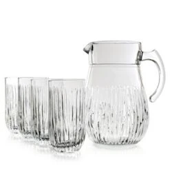 Slickblue Modern Cristalline Glass Drinkware Set – 65 Oz Pitcher & 6 Tumblers, Striking Linear Grooved Pattern 17 Slickblue Modern Cristalline Glass Drinkware Set – 65 Oz Pitcher & 6 Tumblers, Striking Linear Grooved Pattern -Target KitchenAid GUEST 78bf7eda 7914 46a2 ac0a d629252ec613