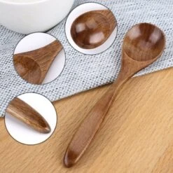 Unique Bargains Wooden Natural Grain Home Kitchen Soup Oil Salt Sugar Dining Spoons 5.5" Length Brown 6 Pcs -Target KitchenAid GUEST 78c874ef 7ae0 4479 9330 8709b1b84f5d