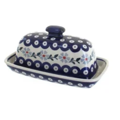 Blue Rose Polish Pottery M074 Manufaktura Butter DIsh -Target KitchenAid GUEST 79568b5a bb5f 4a0d 89be 7ee9cb5936b1