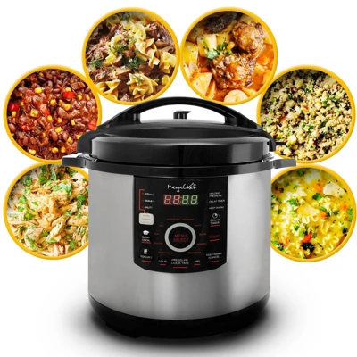 Megachef 12 Quart Steel Digital Pressure Cooker With 15 Presets And Glass Lid: Stainless Steel, 1600W, Dishwasher-Safe 5 Megachef 12 Quart Steel Digital Pressure Cooker With 15 Presets And Glass Lid: Stainless Steel, 1600W, Dishwasher-Safe - Image 3