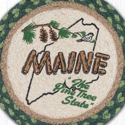 Earth Rugs Maine Forest Decor – 10" Round Pine Hot Pad By Harry W. Smith 4 Earth Rugs Maine Forest Decor – 10" Round Pine Hot Pad By Harry W. Smith - Image 2