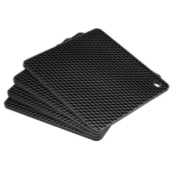Unique Bargains Silicone Square Hot Pans Pads Heat Resistant Non-Slip Trivets 4 Pcs -Target KitchenAid GUEST 79921b23 a409 4a6b b57f f5e6400f3bdf