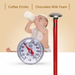 Itopfox Instant Read Dial Thermometer For Coffee Drinks, Chocolate Milk Foam, Stainless Steel With Temperature Clamp -Target KitchenAid GUEST 799fbd14 d3bb 4f89 8b68 8e70e1a92ff0