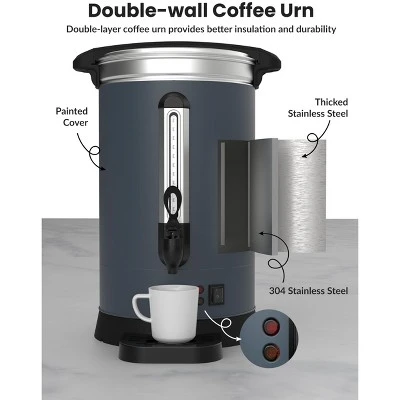 Coffee Urn,Gallon Double Wall Commerical Coffee Maker For Buffet Catering Wedding Gathering,Large Capacity Hot Coffee Dispenser 6 Coffee Urn,Gallon Double Wall Commerical Coffee Maker For Buffet Catering Wedding Gathering,Large Capacity Hot Coffee Dispenser - Image 4