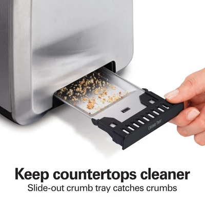 Hamilton Beach Modern 2 Slice Stainless Steel Toaster With Extra - Wide Slots 22794G: 850W, Metal, Hand Wash, Silver 7 Hamilton Beach Modern 2 Slice Stainless Steel Toaster With Extra - Wide Slots 22794G: 850W, Metal, Hand Wash, Silver - Image 5