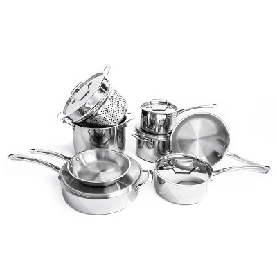 BergHOFF Professional 13Pc 18/10 Stainless Steel Tri-Ply Cookware Set 4 BergHOFF Professional 13Pc 18/10 Stainless Steel Tri-Ply Cookware Set - Image 2