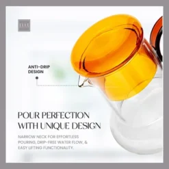 Elle Decor Amber Ring Pitcher Set, Carafe And Water Drinking Glass Lid 2 Piece Set -Target KitchenAid GUEST 7aba50c0 af0f 4a96 99da e9cae7273063