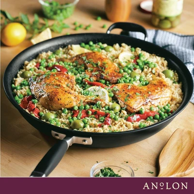 Anolon Advanced Home 14.5" Hard Anodized Nonstick Frying Pan With Helper Handle Onyx 10 Anolon Advanced Home 14.5" Hard Anodized Nonstick Frying Pan With Helper Handle Onyx - Image 8