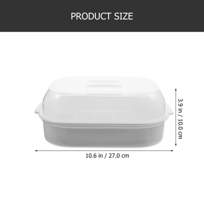 Itopfox Microwave Steamer For Cooking Vegetables, Plastic Steamer With Lid For Veggies, Seafood, Healthy Meals (Random Color) 4 Itopfox Microwave Steamer For Cooking Vegetables, Plastic Steamer With Lid For Veggies, Seafood, Healthy Meals (Random Color) - Image 2