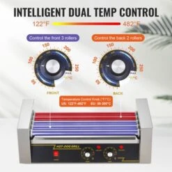 VEVOR Hot Dog Roller 5 Rollers 12 Hot Dogs Capacity, 750W Stainless Sausage Grill Cooker Machine With Dual Temp Control Glass Hood Acrylic Cover -Target KitchenAid GUEST 7b33f1db b6b1 4398 803c 26937b787f21