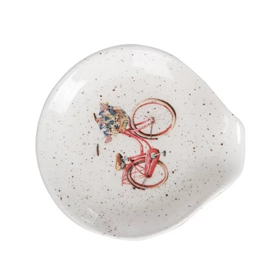 Transpac Ceramic Bike Spoon Rest Home Decor Patriotic Design Perfect For Kitchen And Dining Ceramic Spoon Holder 4 Transpac Ceramic Bike Spoon Rest Home Decor Patriotic Design Perfect For Kitchen And Dining Ceramic Spoon Holder - Image 2