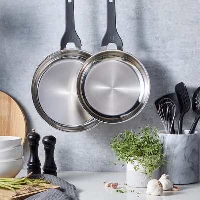 ZWILLING Simplify 2-pc Stainless Steel 9.5-in & 11-in Fry Pan Set 4 ZWILLING Simplify 2-pc Stainless Steel 9.5-in & 11-in Fry Pan Set - Image 2