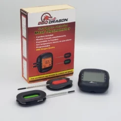 Wireless Probe Grill Thermometer Silver - BBQ Dragon: 4 Probes, LCD, Heat-Resistant -Target KitchenAid GUEST 7b895286 70b2 45dc b11a 46313b6f9d75