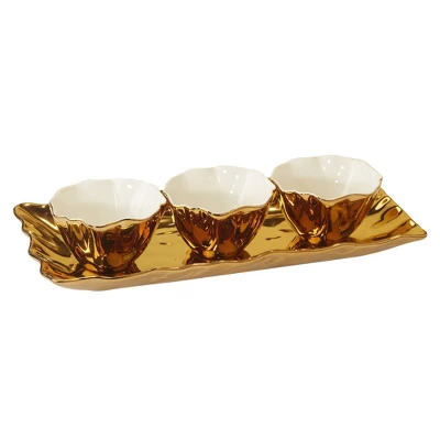 Certified International 4pc Gold Coast Tray And Condiment Bowl Set 7 Certified International 4pc Gold Coast Tray And Condiment Bowl Set - Image 5