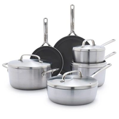 GreenPan GP5 Stainless Steel 5-PLY Healthy Ceramic Nonstick 13pc Cookware Set PFAS-Free 10 GreenPan GP5 Stainless Steel 5-PLY Healthy Ceramic Nonstick 13pc Cookware Set PFAS-Free - Image 8