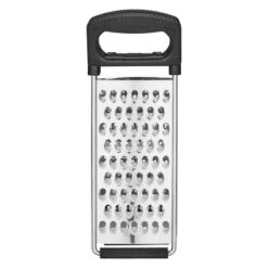 Cuisinart 2-in-1 Detachable Grater: Stainless Steel, Flat Cheese Grater, Dishwasher-Safe, Silver & Black, 2 Pieces