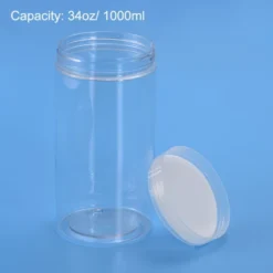 Unique Bargains Round Clear Plastic Empty Jars With Transparent Screw Top Lids For Storage 6 Pcs -Target KitchenAid GUEST 7c2a959c a007 49f2 86d1 6d33a83126f1