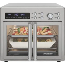Chefman French Door 10-in-1 Toaster Oven Air Fryer, 26-Quarts, Fits 12-Inch Pizza – Stainless Steel -Target KitchenAid GUEST 7c39210b 73a1 48e7 8eac ab5b29b7a431
