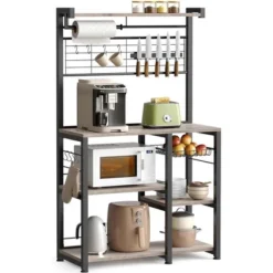 VASAGLE Bakers Rack With Magnetic Knife Holder, Paper Holder, Wire Basket, 8 Hooks, Organizers And Storage, Baker's Rack With Wire Basket -Target KitchenAid GUEST 7c5d0da2 897a 4a3f b400 d70c241fddcb