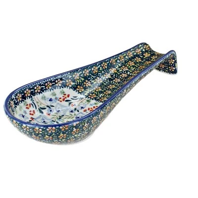 Blue Rose Polish Pottery P007 Manufaktura Large Spoon Rest 9 Blue Rose Polish Pottery P007 Manufaktura Large Spoon Rest - Image 7
