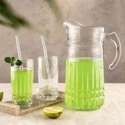 Slickblue Fluted Romanesque Design Cristalline Beverage Set – Includes 65 Oz Pitcher & 6 Tumblers -Target KitchenAid GUEST 7d154a40 8593 44ee 957b c5a680f9b4f7