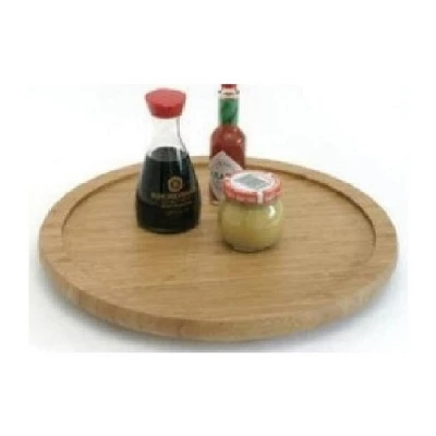 YBM HOME Bamboo Lazy Susan Single Turntable 4 YBM HOME Bamboo Lazy Susan Single Turntable - Image 2