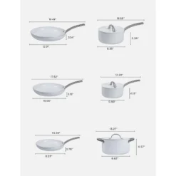 Black & Decker BLACK+DECKER 9-Piece Ceramic White Aluminum Cookware Set, Pots And Pans Set With Ceramic Non-Stick Coating 14 Black & Decker BLACK+DECKER 9-Piece Ceramic White Aluminum Cookware Set, Pots And Pans Set With Ceramic Non-Stick Coating -Target KitchenAid GUEST 7d6338a8 87c8 4029 b6f0 82f8838e652a