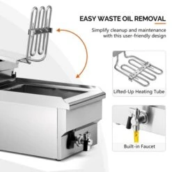 ROVSUN 12.5QT Electric Deep Fryer W/Basket & Lid, 1700W Commercial Countertop Kitchen Frying Machine, Temperature Adjustable Stainless Steel Fryer -Target KitchenAid GUEST 7daf7c7a 46ff 481c a171 92b9a9ec36f5