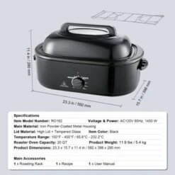 VEVOR Electric Roaster Oven, 20 QT Turkey Roaster Oven With Self-Basting Lid,1450W Roaster Oven With Defrost & Warm Function,Adjustable Temperature 16 VEVOR Electric Roaster Oven, 20 QT Turkey Roaster Oven With Self-Basting Lid,1450W Roaster Oven With Defrost & Warm Function,Adjustable Temperature -Target KitchenAid GUEST 7e25af35 0d22 4934 b770 21c3334ca3f9