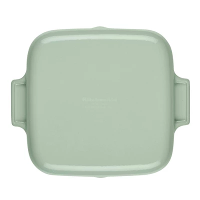 KitchenAid 11" Enameled Cast Iron Square Grill And Roasting Pan - Pistachio: Hand Wash, Electric & Gas Compatible 10 KitchenAid 11" Enameled Cast Iron Square Grill And Roasting Pan - Pistachio: Hand Wash, Electric & Gas Compatible - Image 8