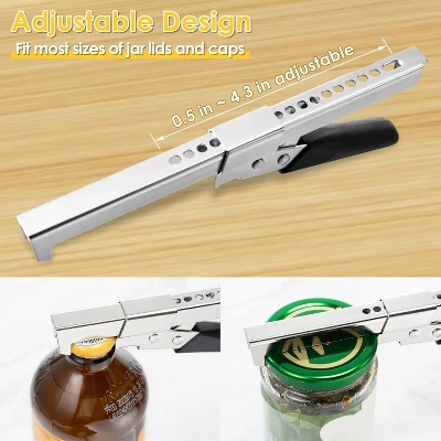 Dreyoo 2 Pack Adjustable Jar Can Opener, Multifunctional Stainless Steel Can Opener With Jar Grippe 3 Dreyoo 2 Pack Adjustable Jar Can Opener, Multifunctional Stainless Steel Can Opener With Jar Grippe
