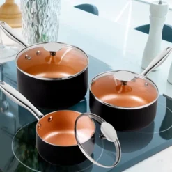MICHELANGELO Sauce Pan Set, Ultra Nonstick Saucepan Set, Ceramic Saucepans With Lids, Small Pot Set, Copper Sauce Pan With Lid -Target KitchenAid GUEST 7efd901e 9d16 4a67 887f 11c67b200f1c