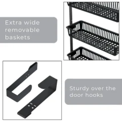 Smart Design 8-Tier Over The Door Hanging Pantry Organizer With 6 Full Baskets And 2 Deep Baskets Black: Steel Kitchen Storage, 77" Height 13 Smart Design 8-Tier Over The Door Hanging Pantry Organizer With 6 Full Baskets And 2 Deep Baskets Black: Steel Kitchen Storage, 77" Height -Target KitchenAid GUEST 7f216e36 bf35 4606 886e 0b5c5b69df46